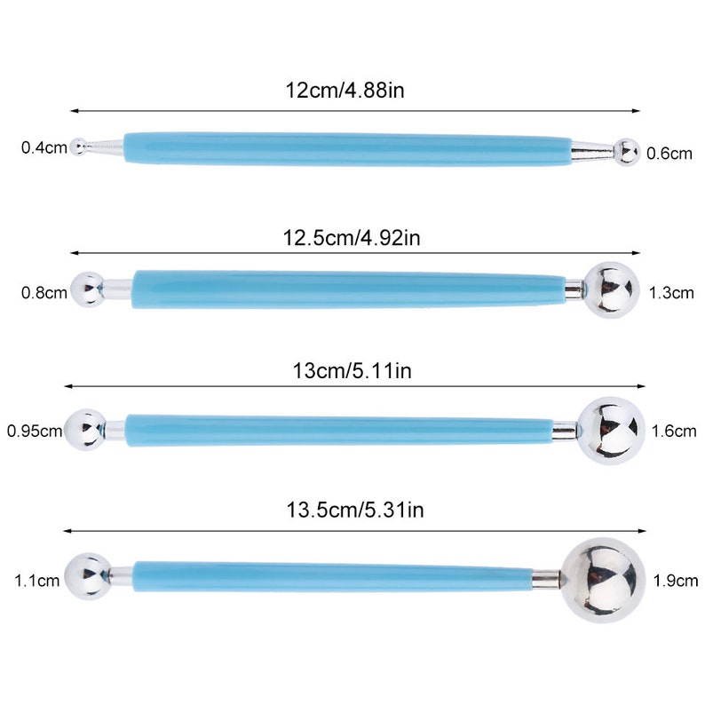 Set de 4 outils embossing double embout dotting tool 0,4 2 cm image 5