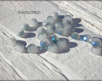 Perles Abacus 3 mm Grey Blue AB X 50