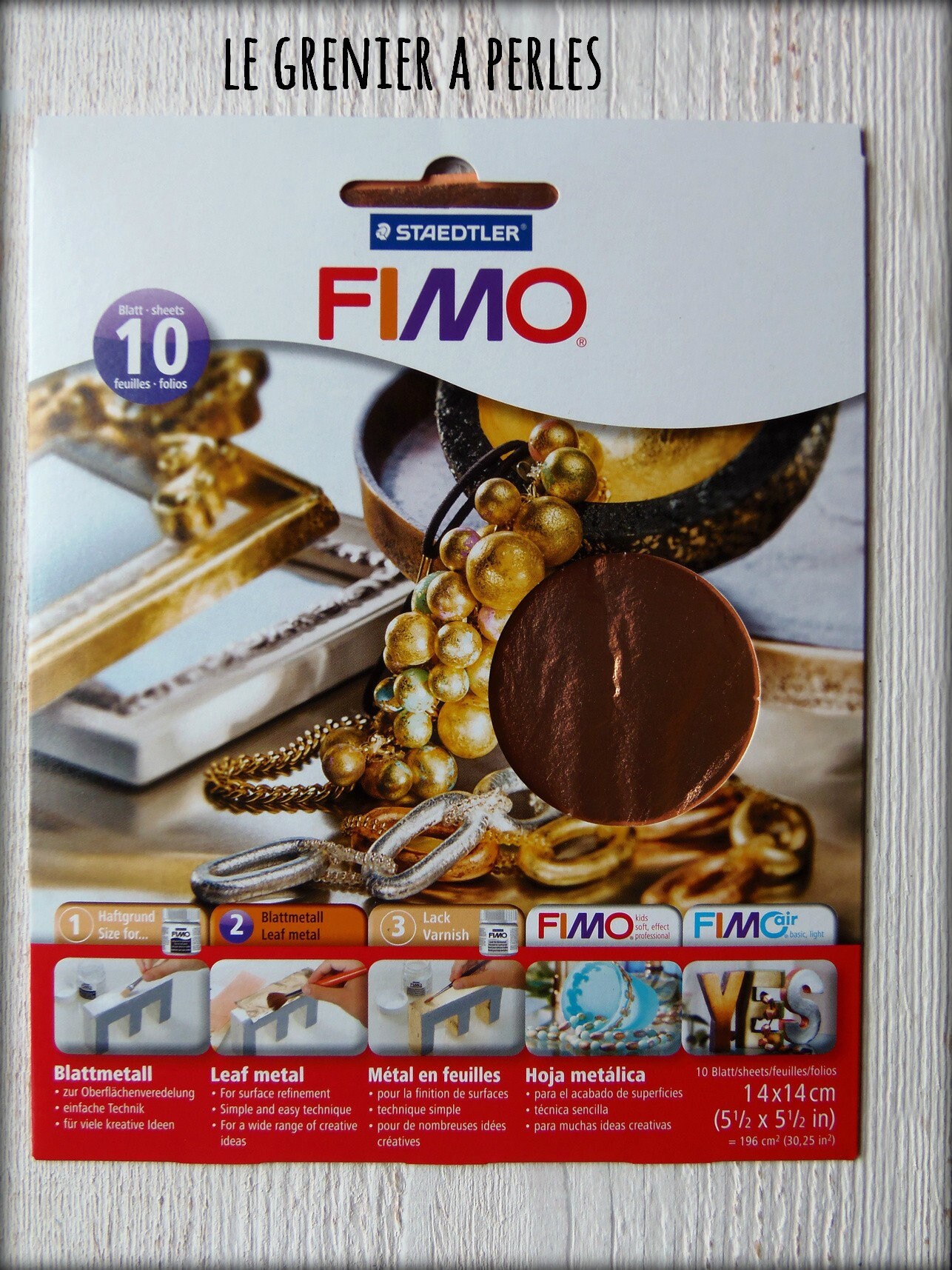 10 Feuilles de Métal Cuivré 14 X cm