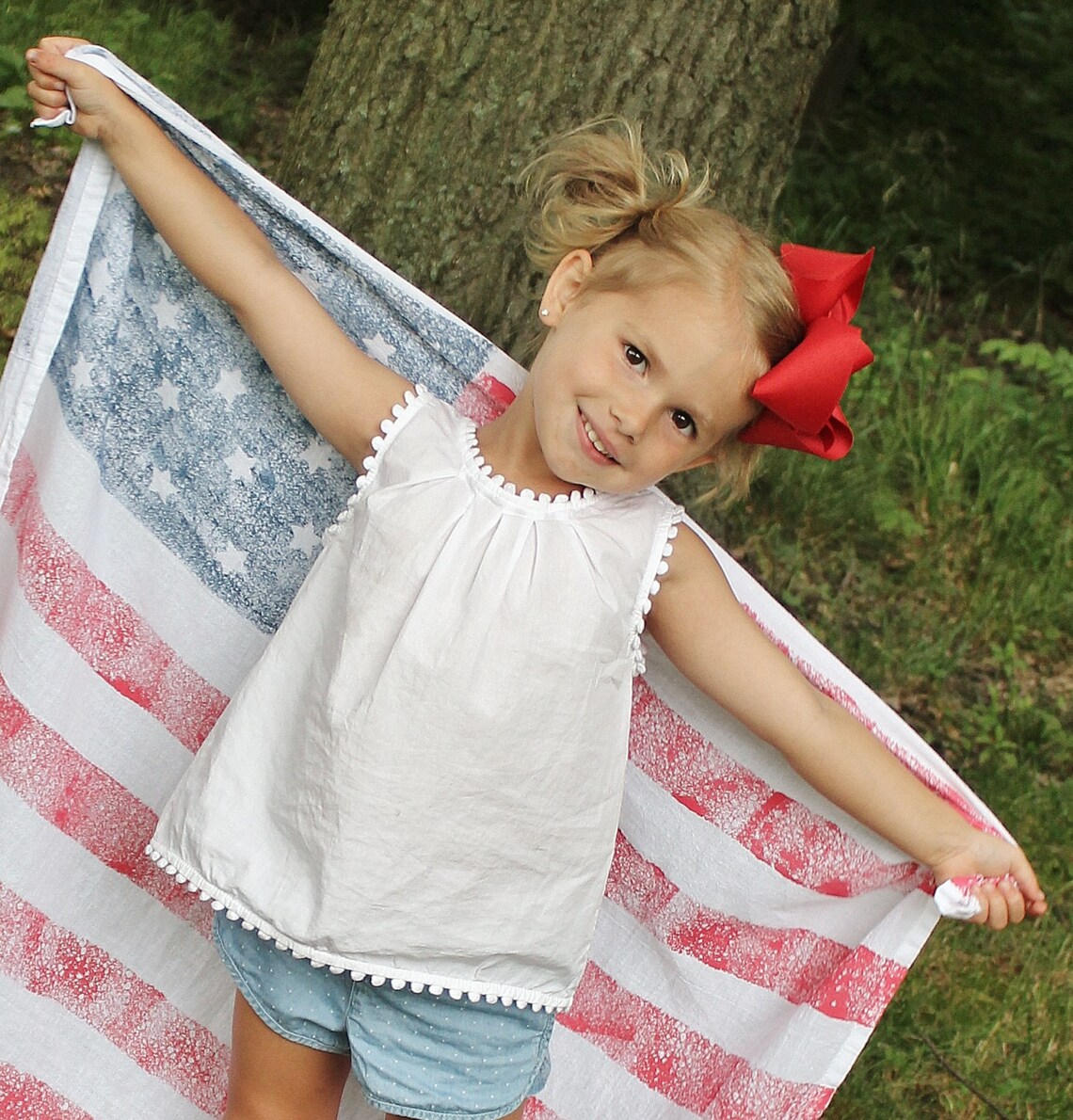 American Flag Swaddle Baby Blanket Newborn Photography Etsy