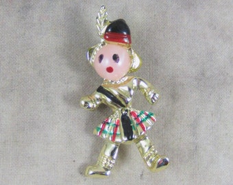 Scottish man/woman  Jelly Belly Brooch Broach Pin Jewelry - Kilt - Scotland Irish Ireland