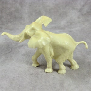 Elephant Figurine Miniature - Hard Plastic Detailed- Playset - Animal Figurine - African Elephant