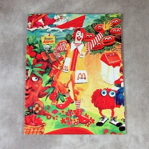 1973 Mcdonald&#39;s Mini Puzzle - Ronald Mcdonald and Fry Kids, and anthropomorphic Burgers - Fast Food Premium Mcdonaldland Pre-Happy Meal