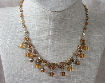 Delilcate Necklace by MUSE 15" - With Dangling Beads - Jewelry