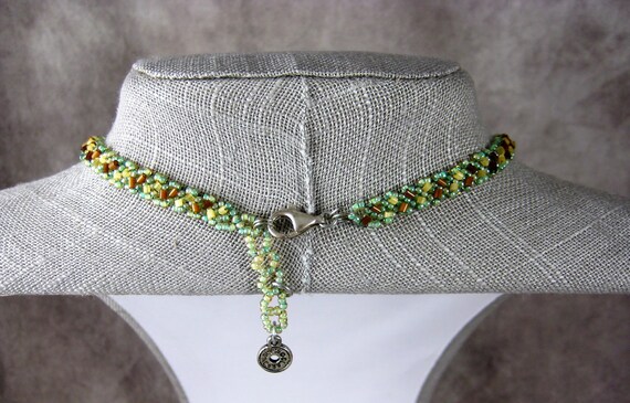 Signed SEED BEAD Necklace by Clara Studio Sterlin… - image 5