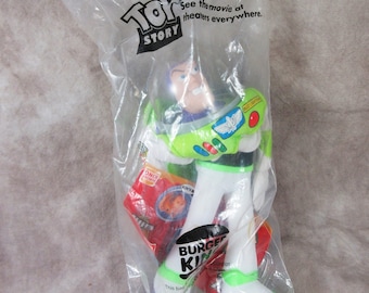 New Sealed 1990s BUZZ LIGHTYEAR Toy Story Burger King Plush Toy - Pixar - Toy Story PALS