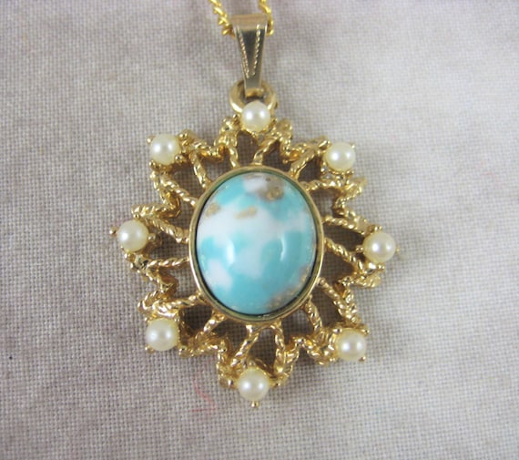 1968 Sarah Coventry REMEMBRANCE Pendant and Chain… - image 1