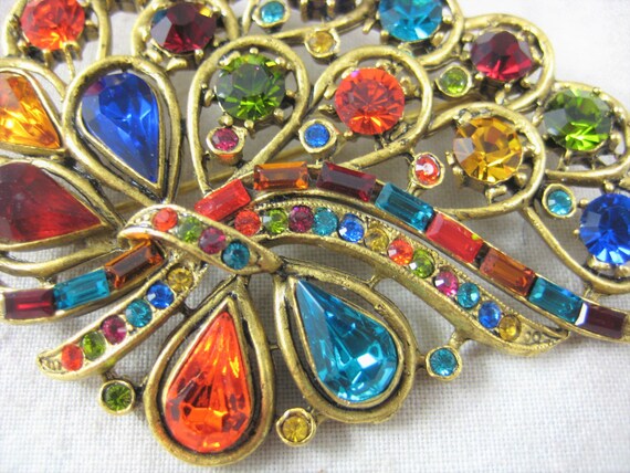 Colorful MULTI COLOR BROOCH Pin Broach - Large, S… - image 3