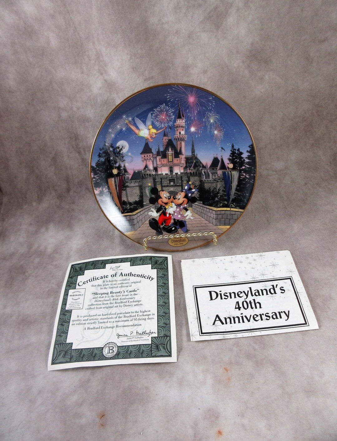 Disneyland 40th Anniversary Plate 