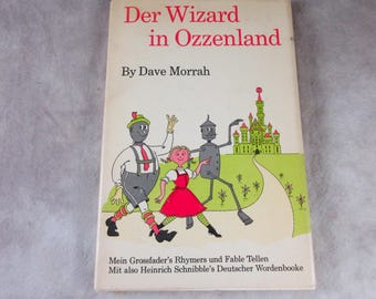 Dave MORRAH / Der Wizard in Ozzenland 1st Doubleday Edition 1962 - Broken German Parody Humor Rhymes & Fables Book - HC with DJ