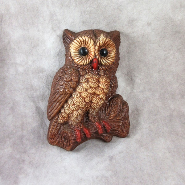 1970s Owl Wall Plaque - Wall Decor Hanging