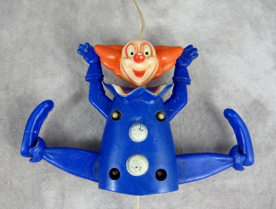 1960s Bozo the Clown Dancing Pull String Crib Toy - Capitol