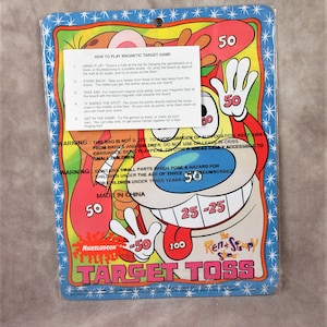Ren & Stimpy Magnetic Target Toss Game - Mail Away Promo Premium -1994 - Nickelodeon - SNICK - Sealed - Animation Characters