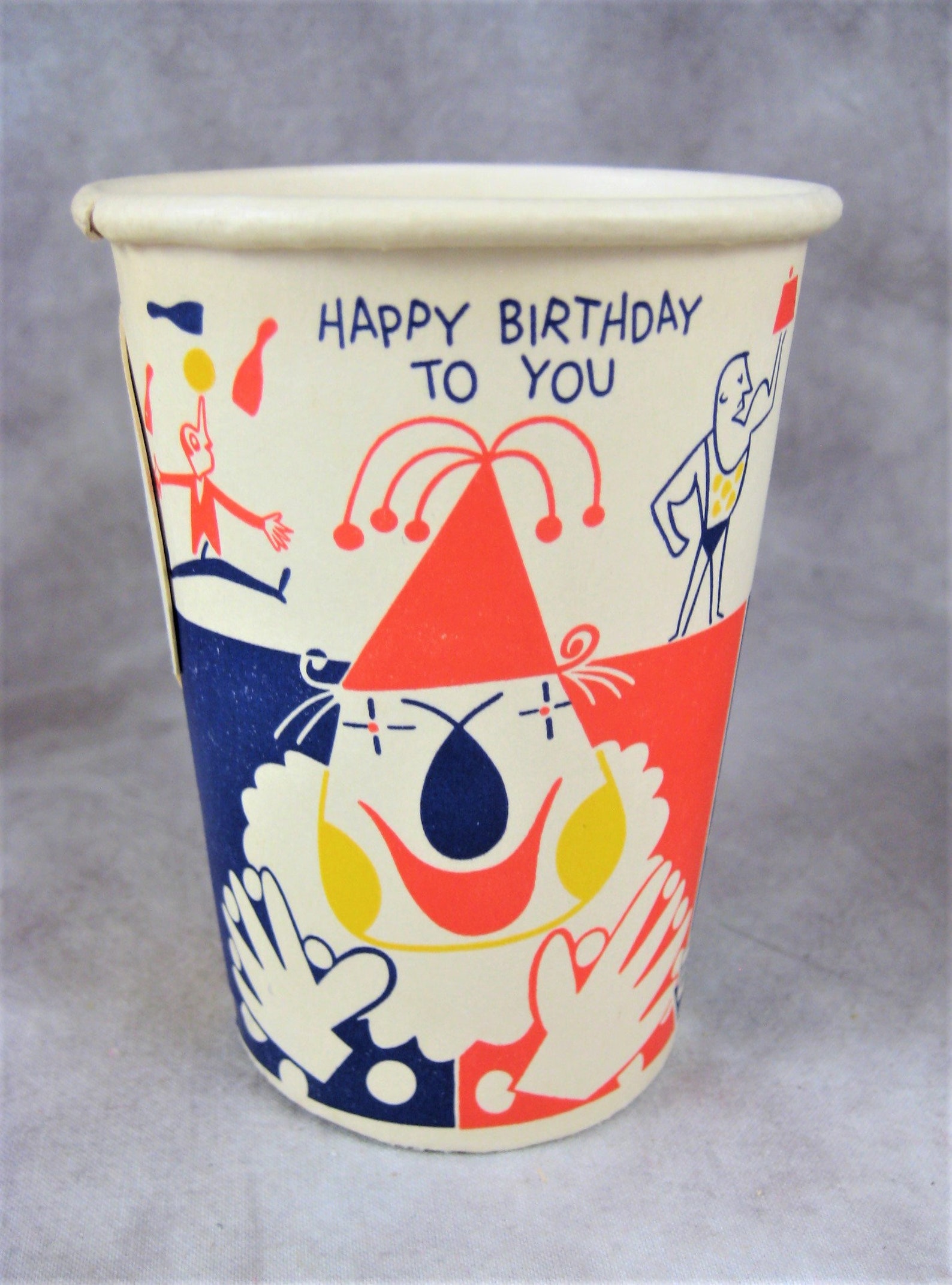 1960s Dixie Clown Cups Happy Birthday 4008 Party Paper Cups Unused ...