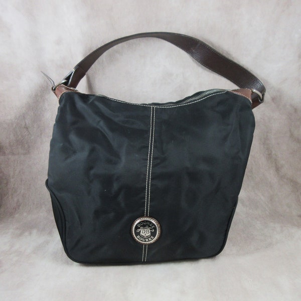 DOONEY & BOURKE Nylon Hobo WAYFARER Handbag Purse - Black - Gorgeous Clean Hardly Used