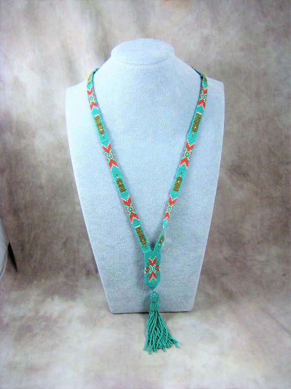 Native American Necklace -Sterling Deer Bone & Antler with Turquoise Coral  Shell - Wilson Brothers Jewelry