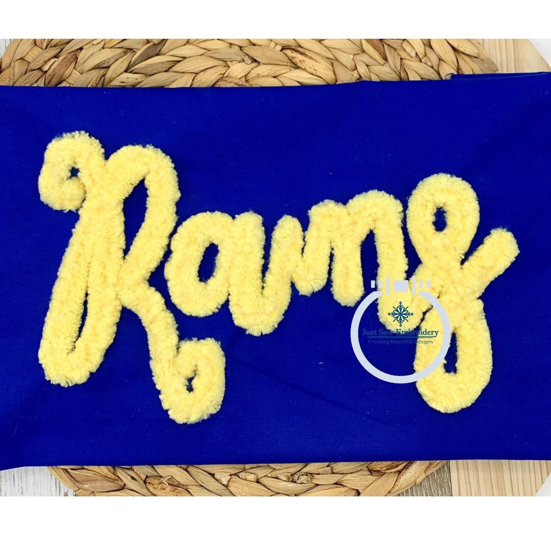 RAMS Chenille Yarn Applique Embroidery Embroidery Design Four Sizes 5x7