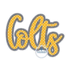 COLTS dubbele raggy stoffen borduurmachine ontwerpscript vijf maten 5 x 7, 8 x 8, 6 x 10, 7 x 12 en 8 x 12 hoepel