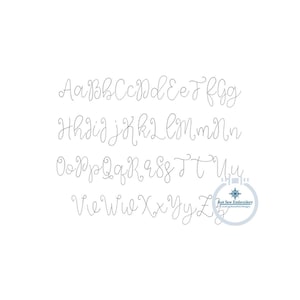 Chenille Yarn Script Font Applique Embroidery Seven Sizes 2, 3, 4, 5, 6, 7, and 8 Inch, plus Native BX