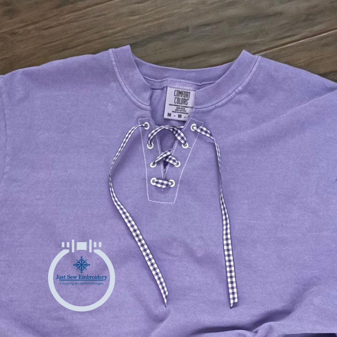 【GRAVER】Smile Drawing Purple Embroidery Clip Sweatshirt Purple flower smile embroidery white clip sweatshirt