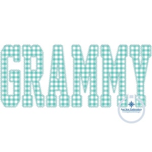 Grammy Diamond Edge Applique Embroidery Design Four Sizes 5x7, 8x8, 6x10, 8x12 Hoop