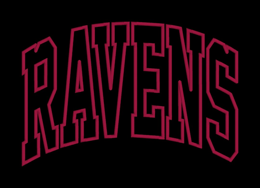 RAVENS Arched Applique Embroidery Design Machine Embroidery Etsy
