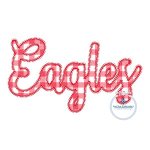 Eagles Applique Embroidery Script ZigZag Design Machine Embroidery Two Sizes 5x7 and 8x12 Hoop