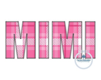 Mimi Applique Embroidery Design Four Sizes Grandma Mother's Day Gift 5x7, 6x10, 8x8, 8x12 Hoop