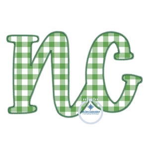 NC Applique Embroidery Design Zigzag Three Sizes 5x7, 6x10, and 8x12 hoop North Carolina