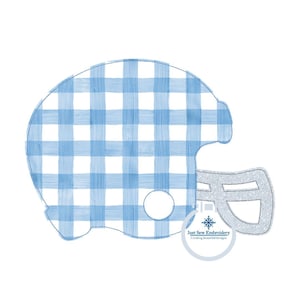 Football Helmet Applique Embroidery Design Bean Stitch Six Sizes 6x6, 5x7, 8x8, 6x10, 7x12, and 8x12