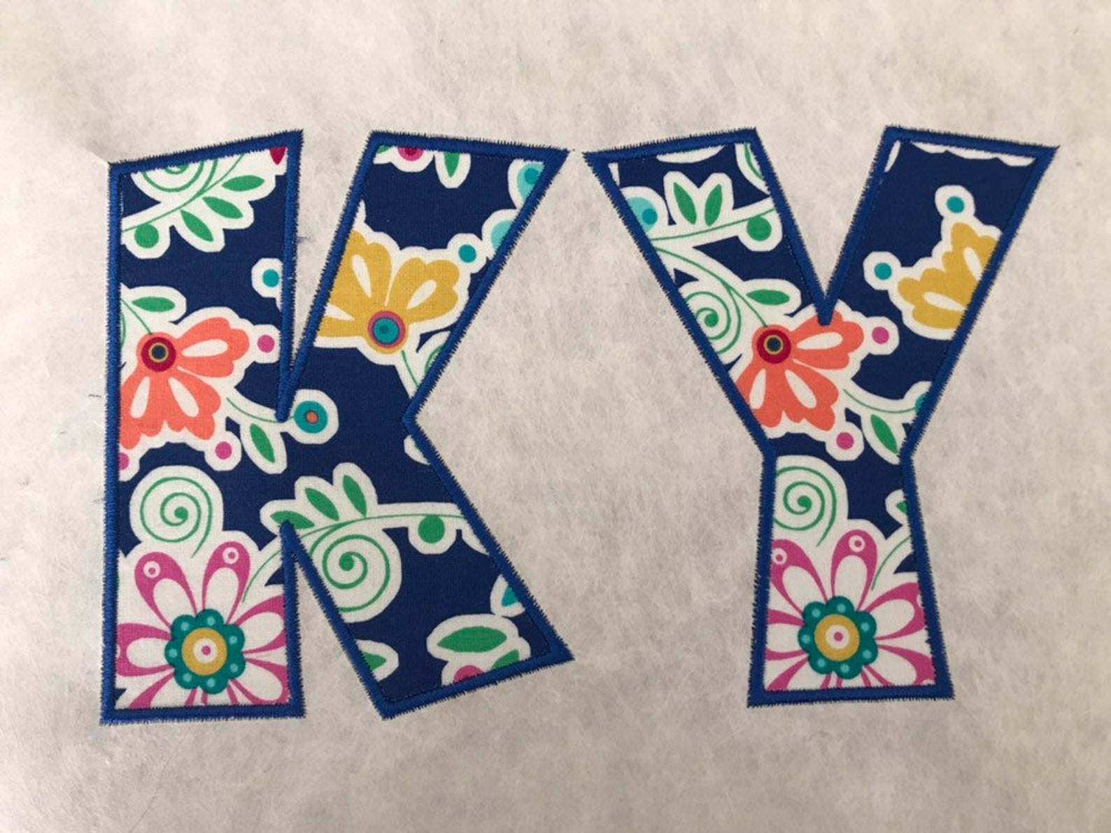 Applique Embroidery KY Kentucky UK Bold Block Design Machine Etsy