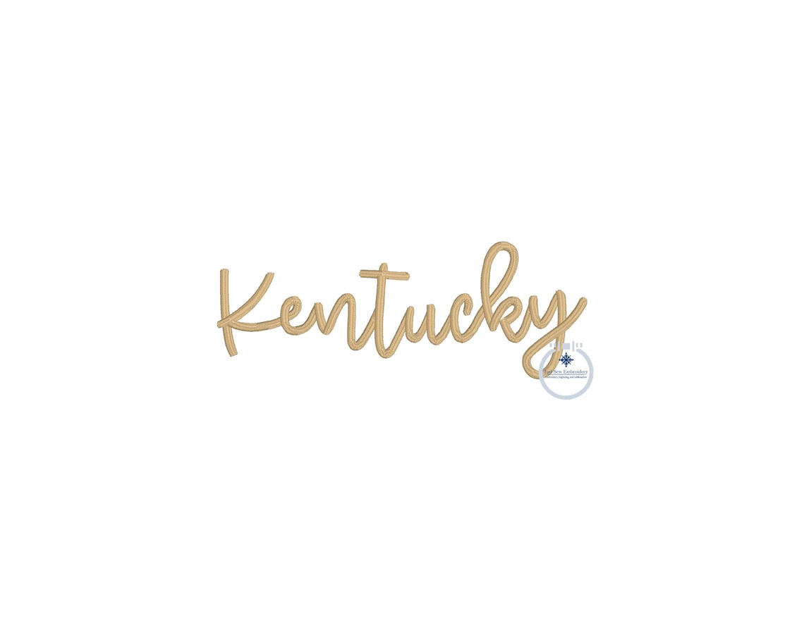 Kentucky Script Embroidery Design for Hat - Etsy