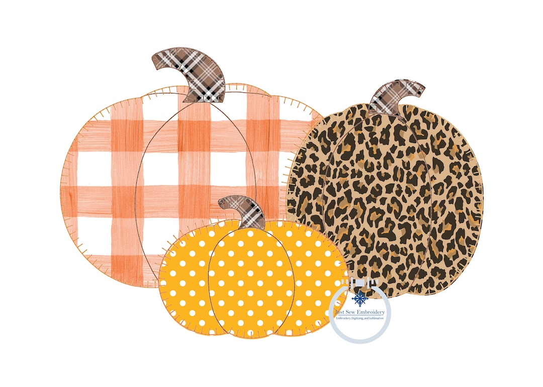 Tri Embroidered Pumpkin Set main image 1