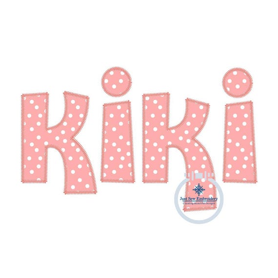 ハンドメイドきき Kiki Applique Embroidery Design Zigzag Stitch Grandma Grandmother