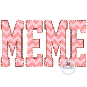 Meme Applique Embroidery Design Four Sizes Grandma Mother&#39;s Day Gift 5x7, 8x8, 6x10, 8x12 Hoop