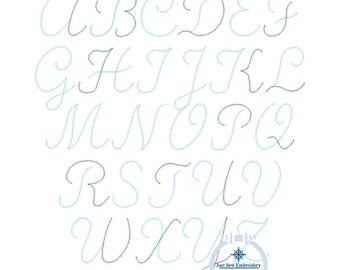 Sport Script Chenille Yarn Font Applique Embroidery Six Sizes 3, 4, 5, 6, 7, and 8 Inch, plus Native BX