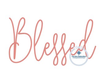 Diseño de bordado con puntada de satén bendita en cuatro tamaños: 5 x 7, 8 x 8, 6 x 10 y 7 x 12