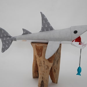 Sewing instructions and pattern school cone Silas the shark image 1