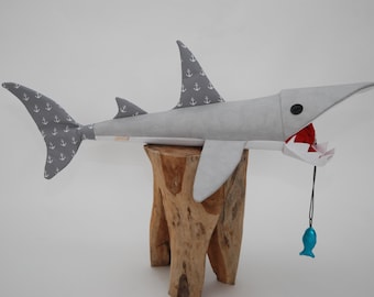 Sewing instructions and pattern school cone Silas the shark