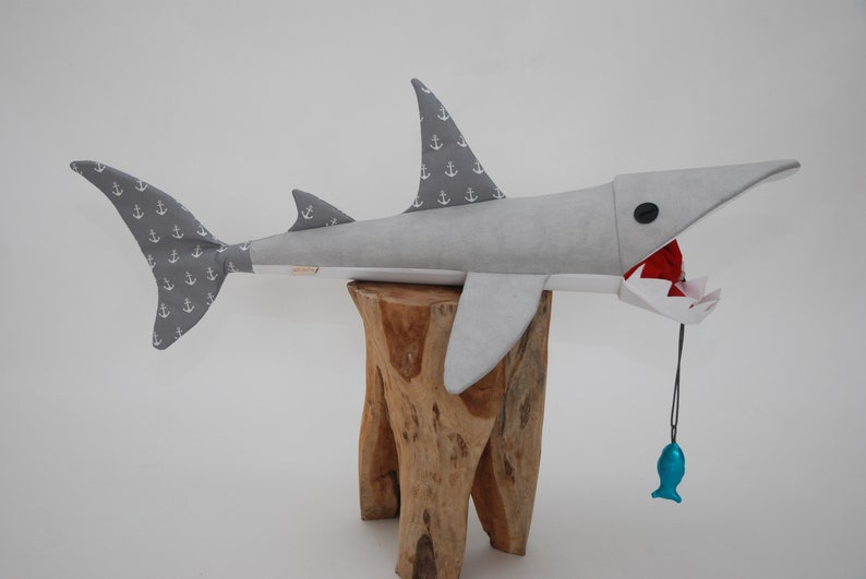 Sewing instructions and pattern school cone Silas the shark image 1