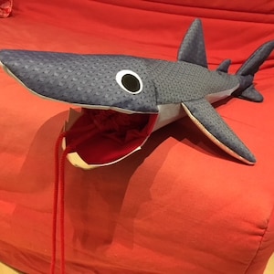 Nähanleitung und Schnitt Schultüte Silas der Hai Bild 7