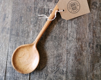 Original Round Wooden Handcrafted Spoon made from Irish Whiskey Barrels- Kitchenware, Cookware, Chef ,Cook, Baking Gift ,Housewarming