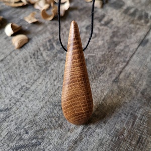 Necklace Teardrop Pendant handmade from Irish Whiskey Barrel- Unique gift for her,Gift for wife, Anniversary gift,Irish gift,Gift for women
