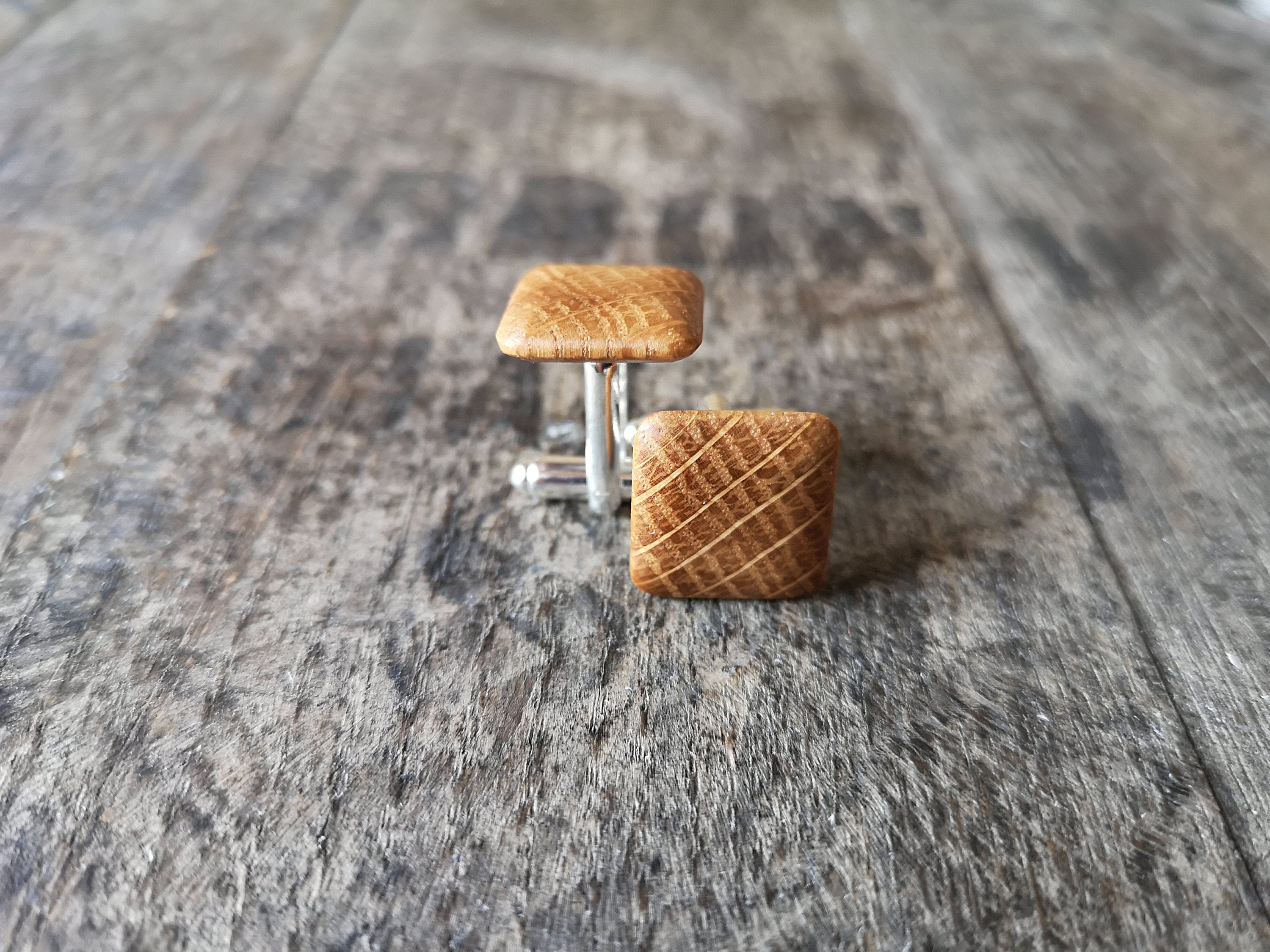 Irish whiskey barrel wooden cufflinks - Gifts for him,Handmade annive…