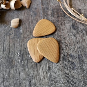 Guitar pick set (set of 3) carved from Irish Whiskey Barrel-Unique gift for music lover,Guitar player,Gift for him,Gift for men,Gift for her