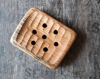 Soap Dish Hand Carved from Irish Whiskey Barrels-Sustainable, Wooden Gift, Housewarming, Gift for Him/Her,Bath,Soap