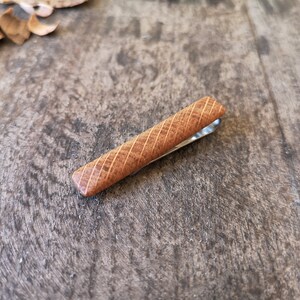 Irish Whiskey Barrel wooden tie clip. Groom gift, Groomsmen gift, Tie pin,Unique gifts for him, Anniversary gift 5 years,Gift for men image 4