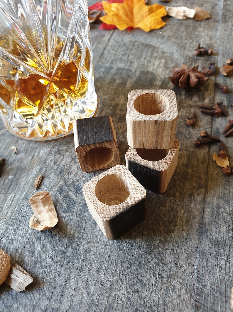 Whiskey Ice Blocks made from Recycled Irish Whiskey Barrels Set of 4Whiskey stones,Whiskey drinker,Whiskey lovers gift,Gifts for him image 1