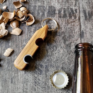 Phone Holder Bottle Opener made from recycled Irish Whiskey Barrel-Beer drinkers gift,Handmade gift,Gift for him,Gift for men,Groomsmen gift