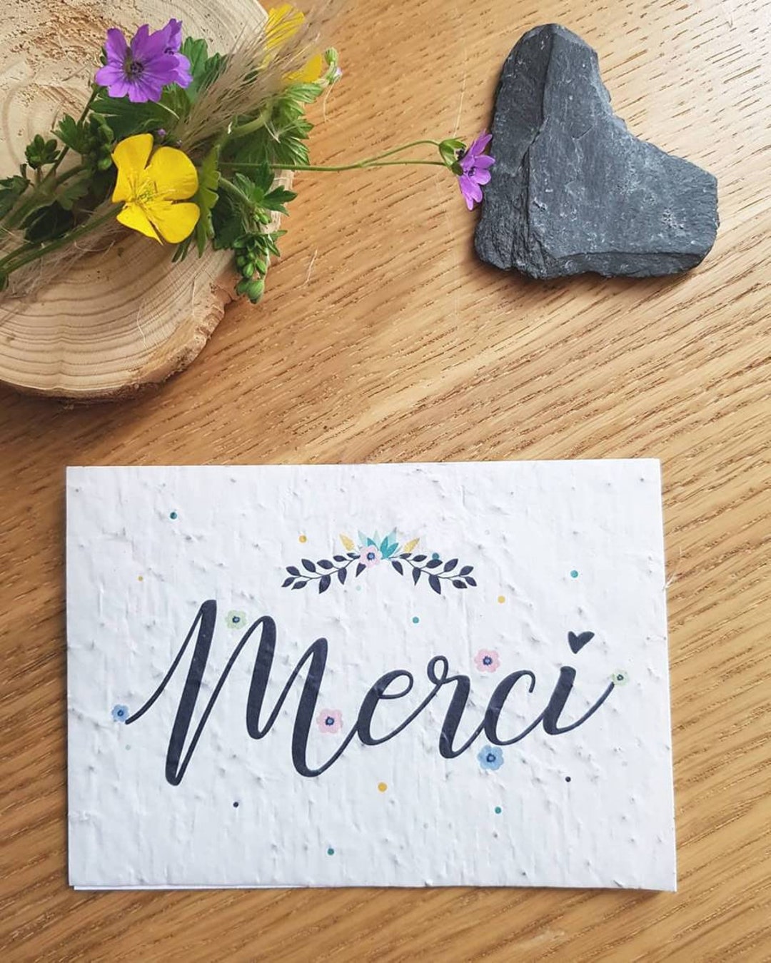 Double Plantable Card. Thank You, Card With Seeds. - Etsy